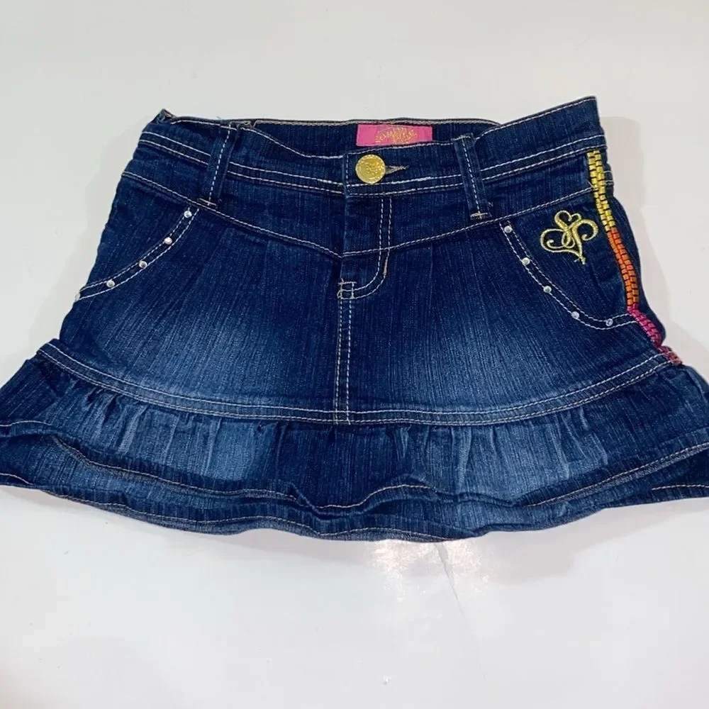 Vintage South Pole  Denim Kids Skirt And Short Size 10 New No Tag